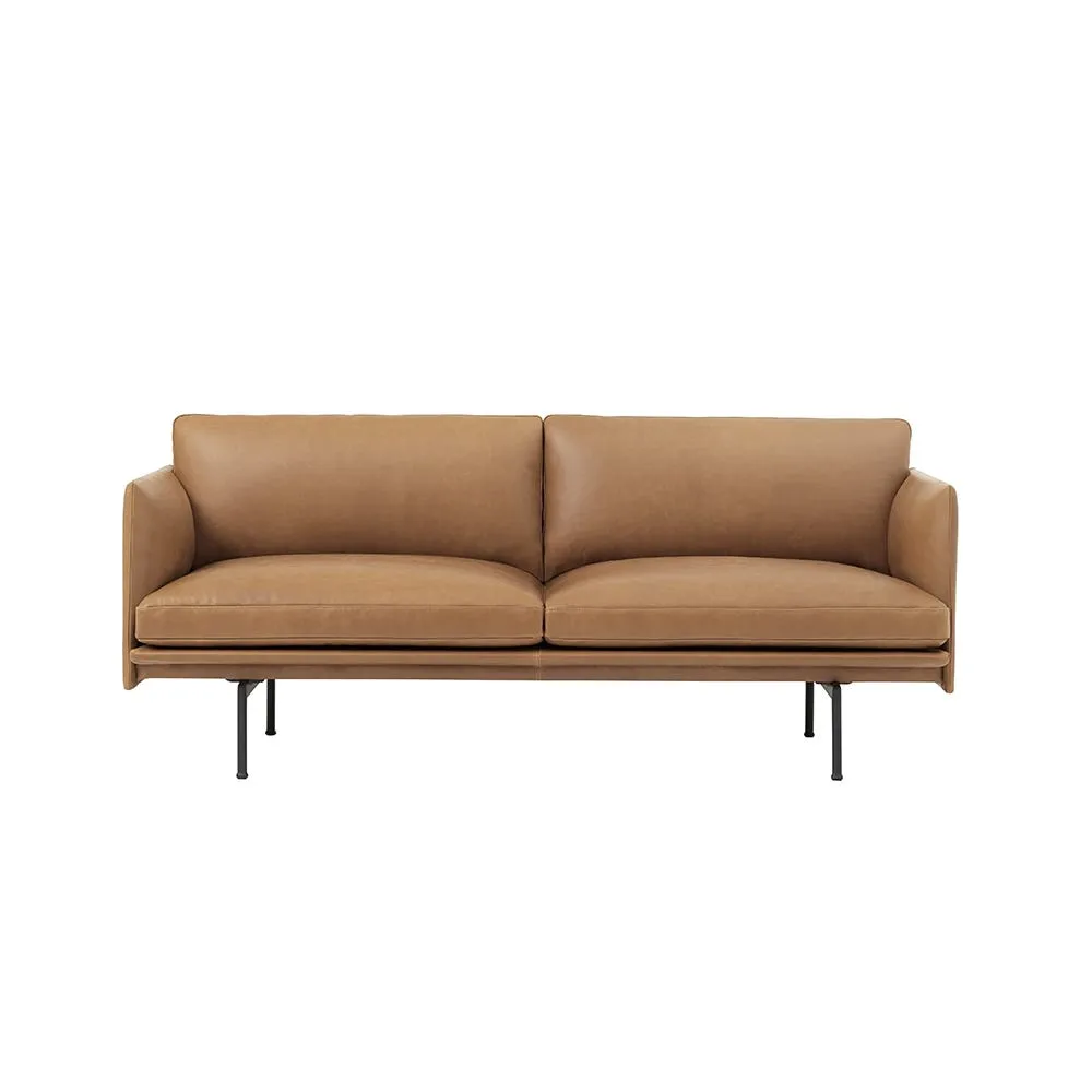 Muuto Outline 2 Seater Refine Leather Cognac 3