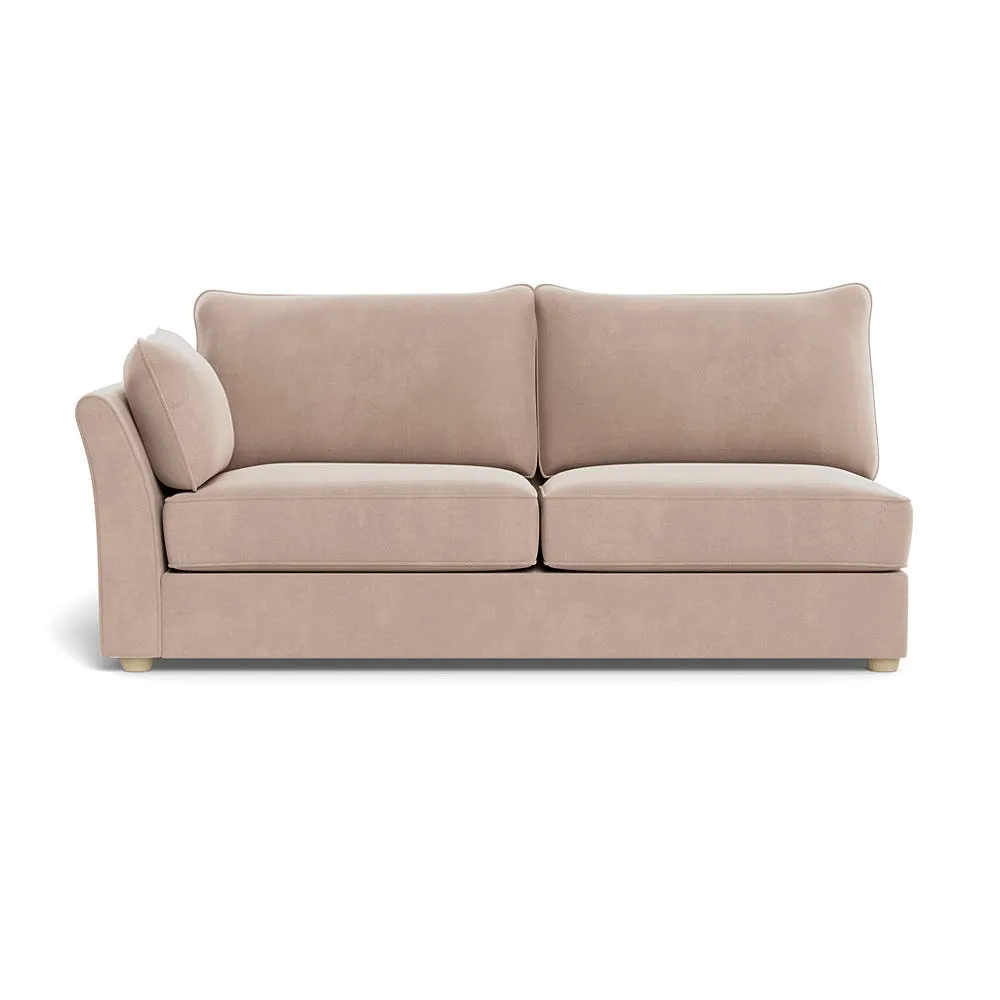 Heal's Tailor Large Left Hand Facing Corner Unit Smart Velvet Pebble Natural Feet 1