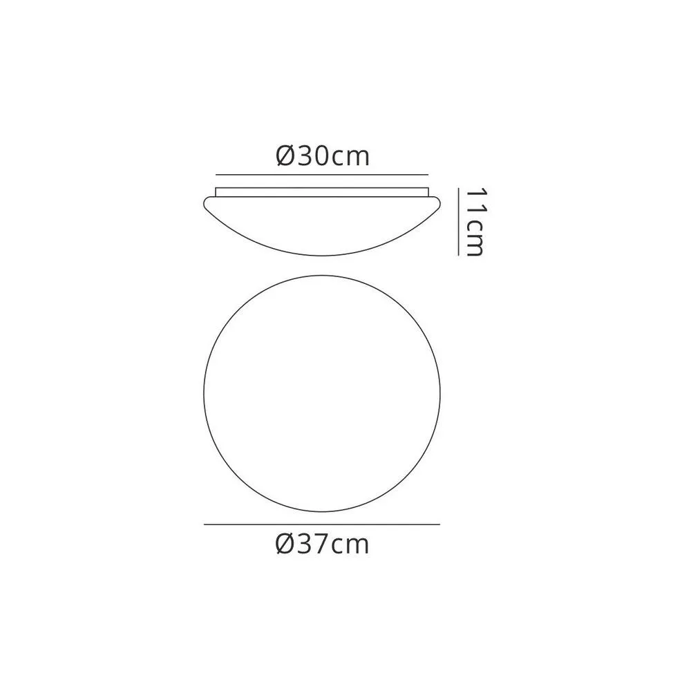 Netlighting Fusion Flush Ceiling Wall 18W LED Medium 3000K 1800lm White Acrylic 2