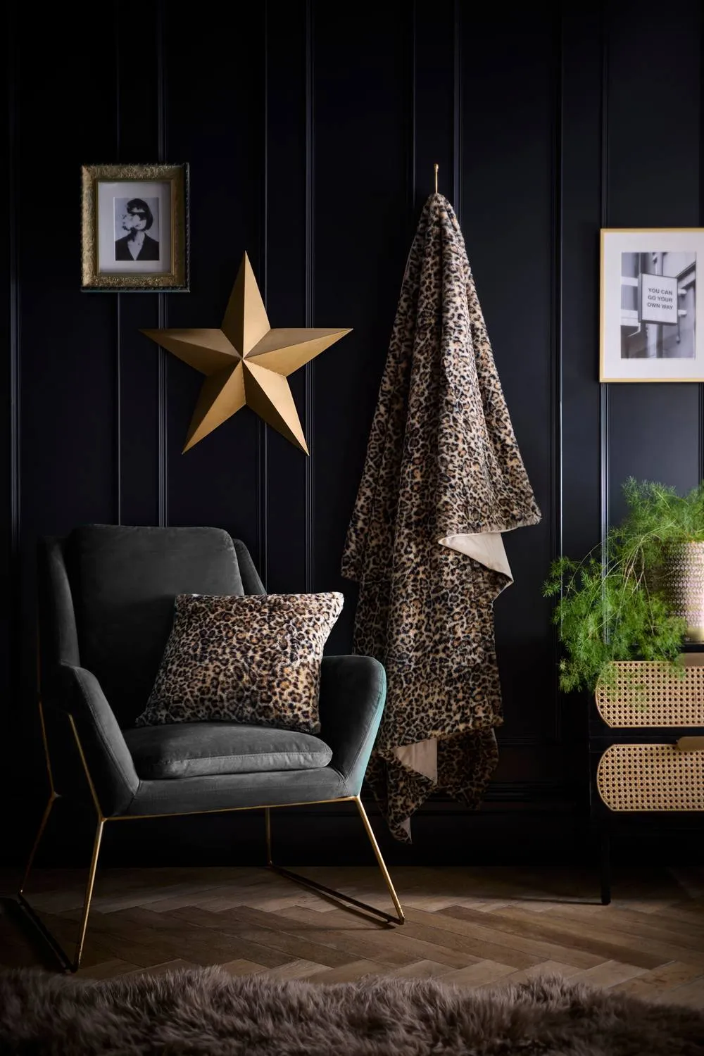 Fusion 'Leopard Faux Fur' Soft Faux Fur Filled Cushion in Natural 4