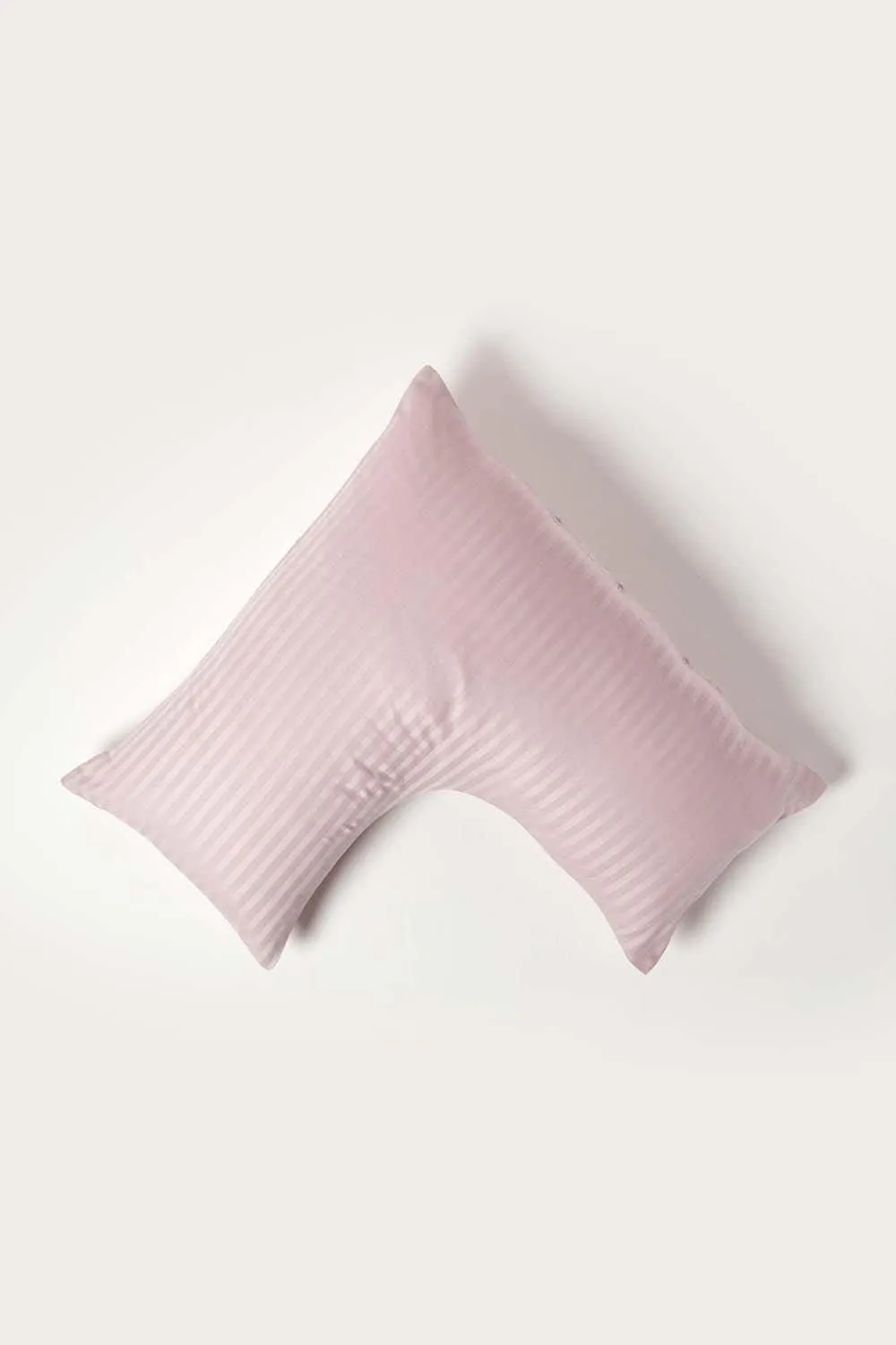 Homescapes Egyptian Cotton Super Soft V Shaped Pillowcase 330 TC in Dusty Pink 1