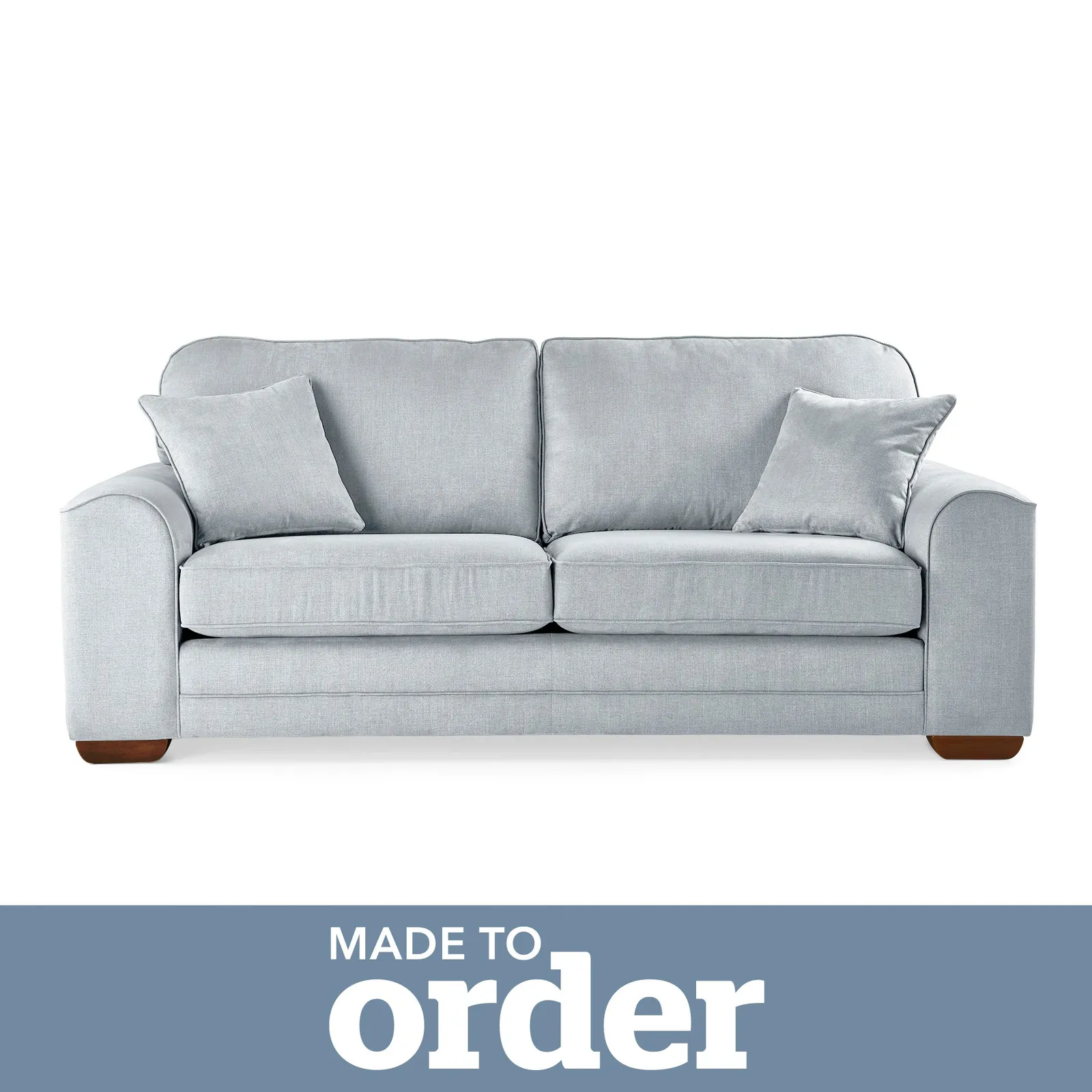 Morello 3 Seater Sofa Brushed Plain Fabric Brushed Plain Dew