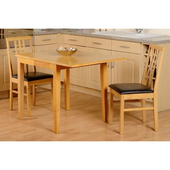Vienna 2 Seater Square Flip Top Dining Table with 2 Chairs 2
