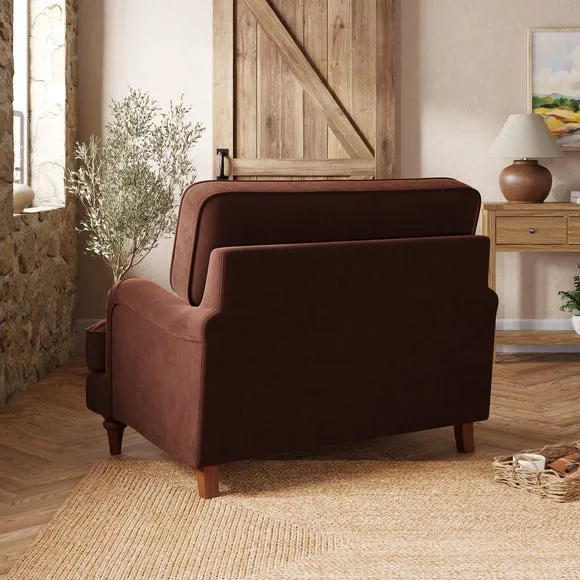 Beatrice II Velvet Snuggle Chair 2