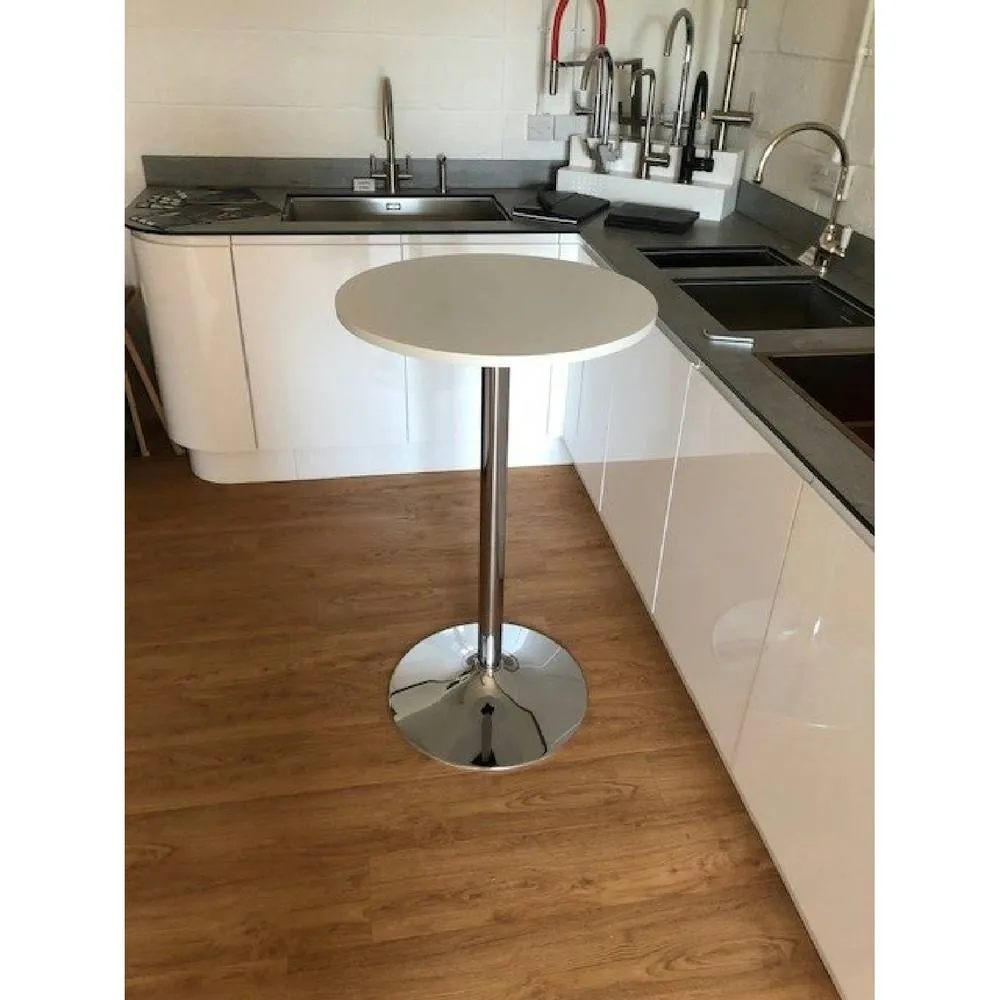 netfurniture Horizon Poseur Table Round White Wood 6