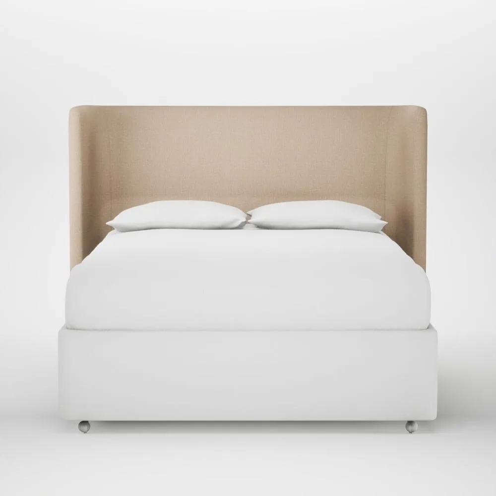 Heal's Monroe Headboard King Smart Cotton Linen Rice 1