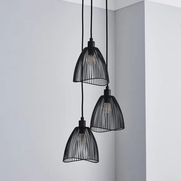 Elements Jaula 3 Light Cluster Ceiling Light 2