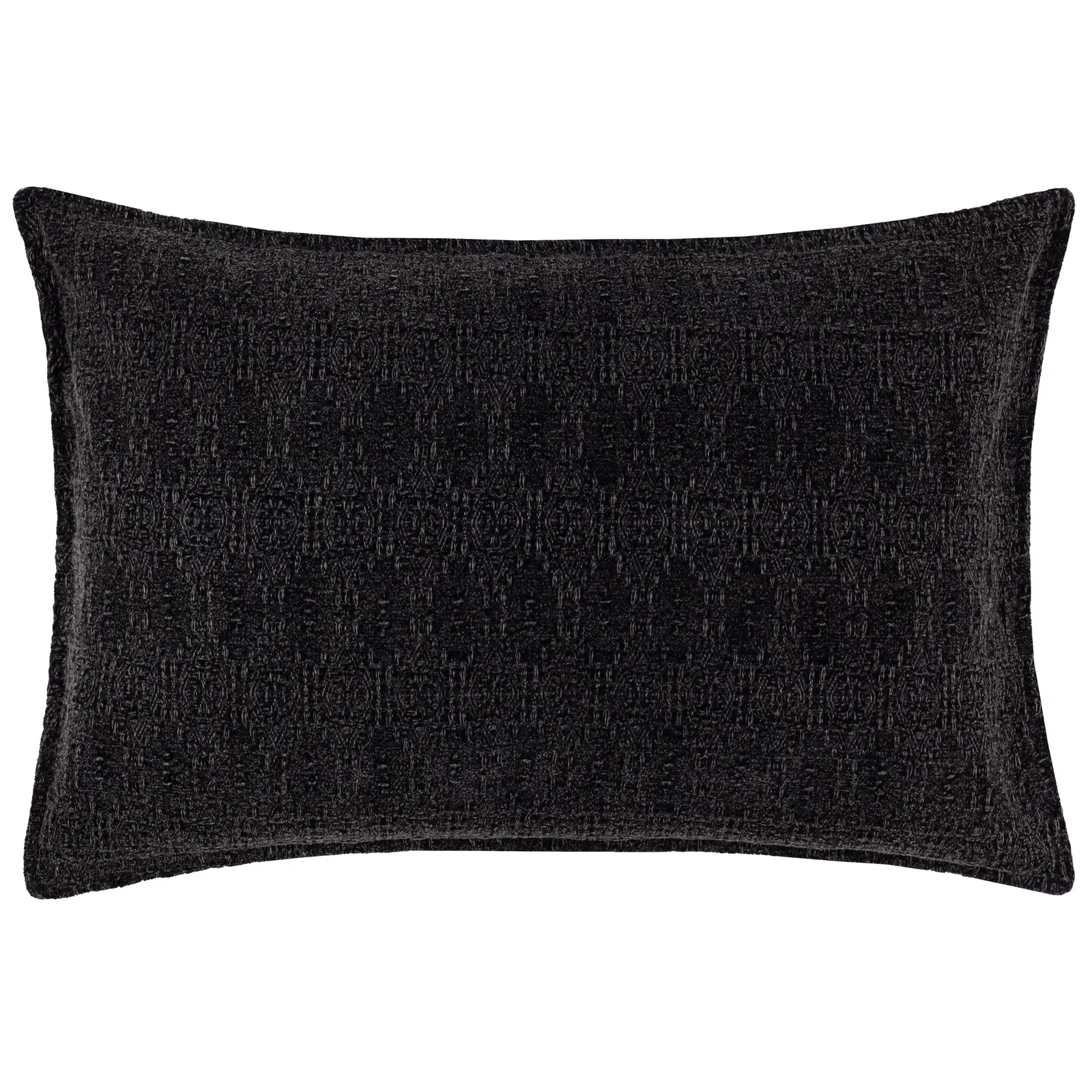 Yard Ramas Textured Jacquard 100% Cotton Cushion in Black 2