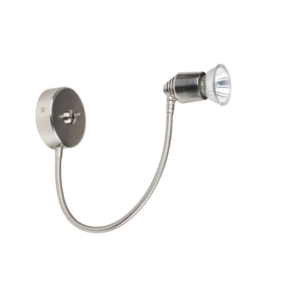 Netlighting Bomba Reading Light Satin Nickel in Grey