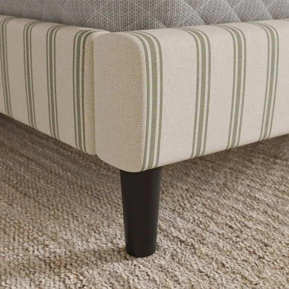 Skylar Folkstone Stripe Pillow Back Bed Frame 3