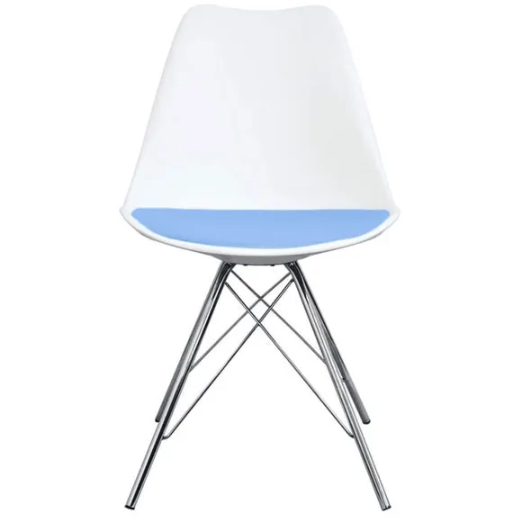 Fusion Living Soho White Plastic Dining Chair 3