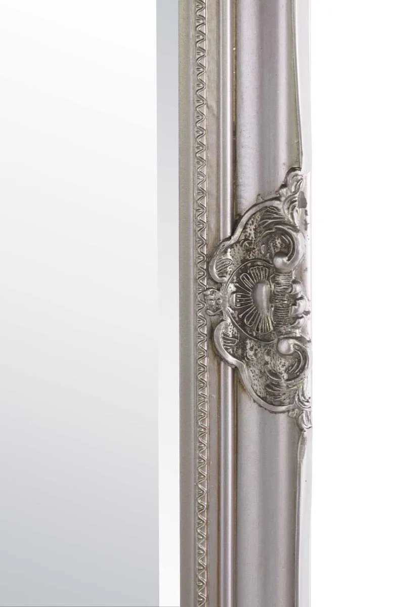 MirrorOutlet Kingsbury Silver Detailed Dress Mirror 165 x 76 CM 5