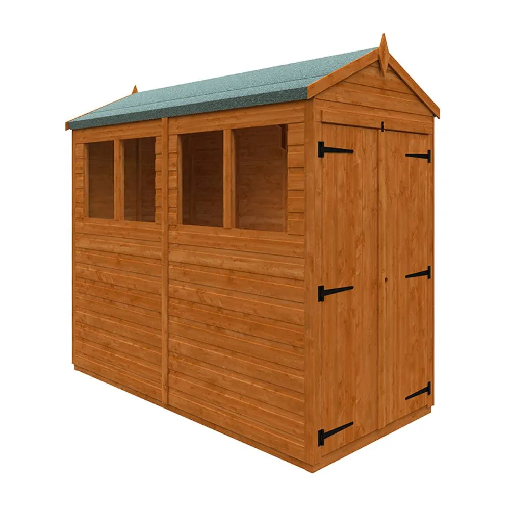 Buttercup Farm 8x4 Flex Apex Double Door 12mm Flex - L238.8 x W115 x H209 cm in Burnt Orange