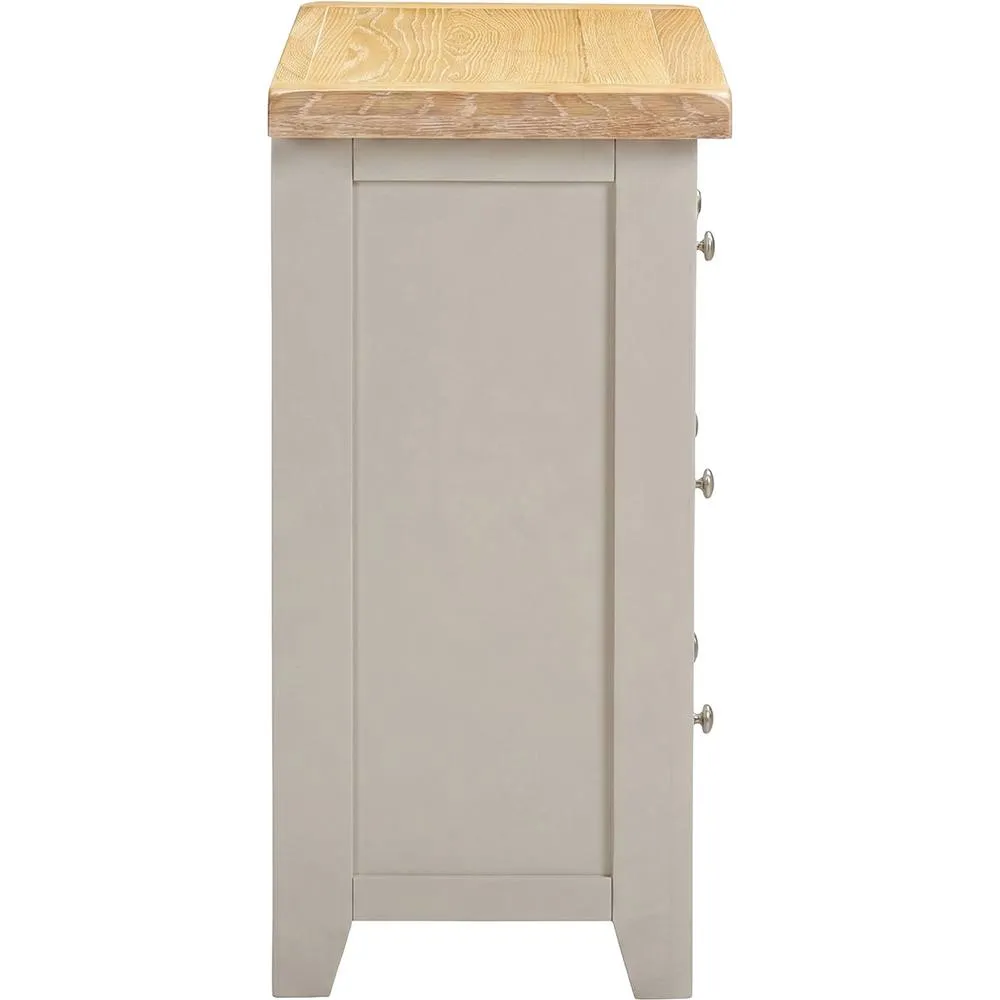 Seconique Windsor 3 Drawer Chest (Fully Assembled) - Putty/Oak in Beige 5