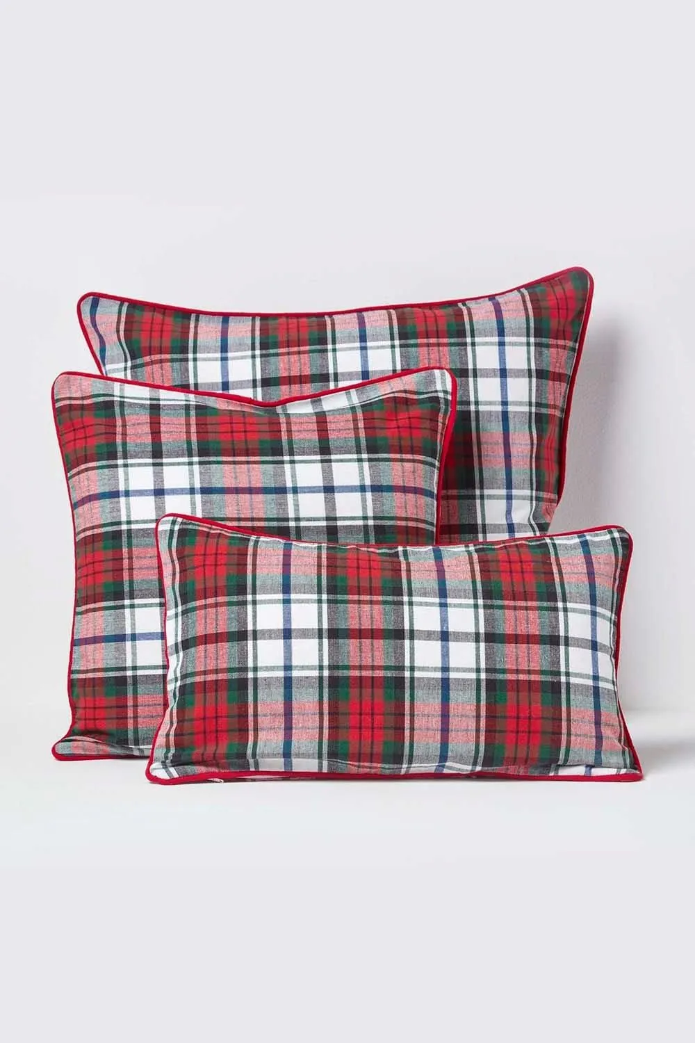 Homescapes Cotton Tartan Cushion Cover 5