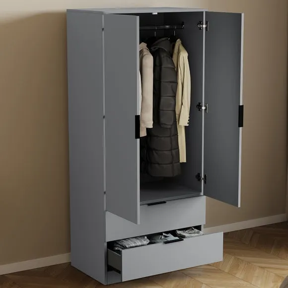 Hayes 2 Drawer Double Wardrobe 2