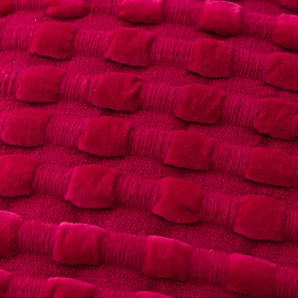 Velvet Looped Square Cushion 2