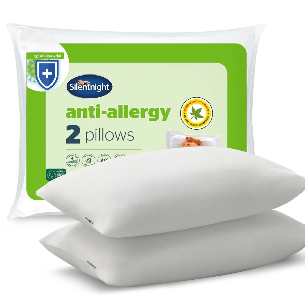 Silentnight Anti Allergy Pillow - 2 Pack