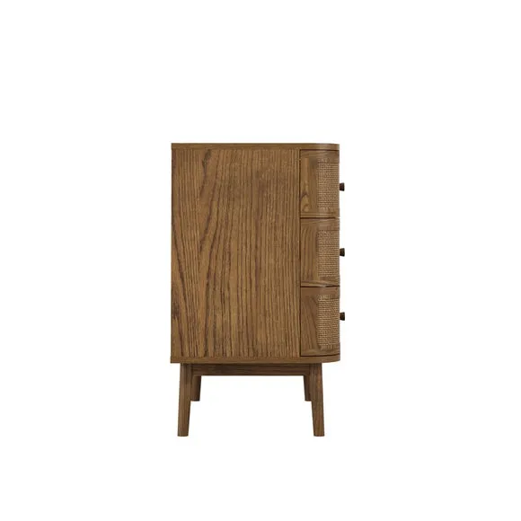 Callie 3 Drawer Chest, Smoked Wood 5