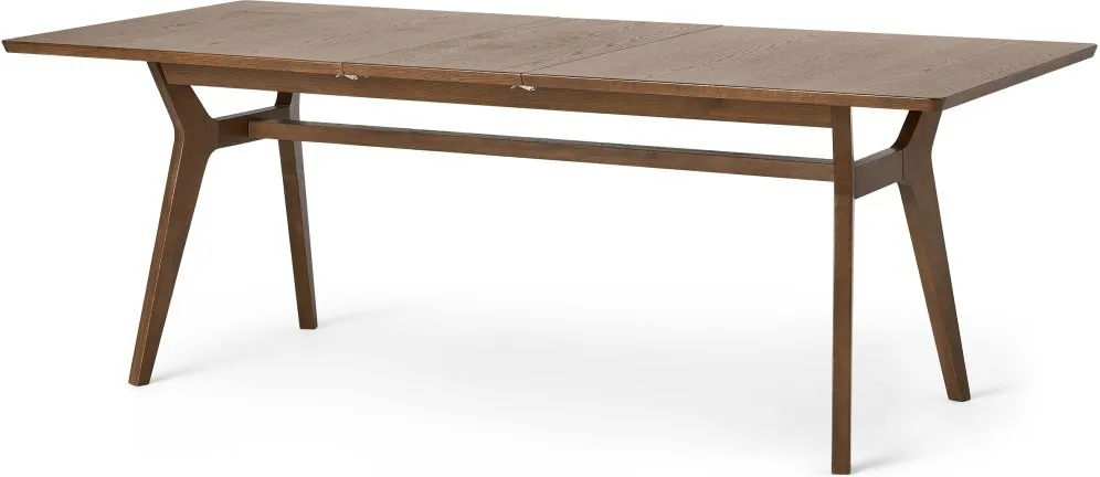 Jenson 6-8 Seat Extending Dining Table, Dark Stain Oak