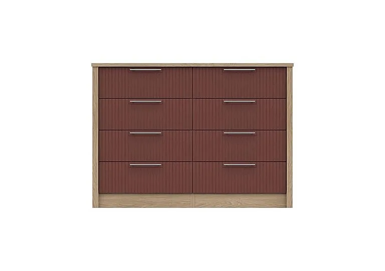 Chelsea 8 Drawer Wide Chest with Silver Handles