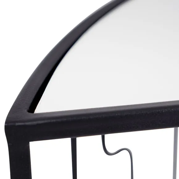 Caprisse Mirrored Glass Half Moon Console Table 6
