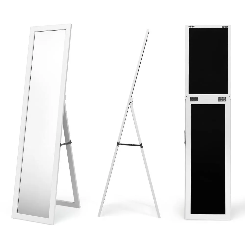 Costway 2 IN1 Full Length Mirror Free Standing Dressing Mirror in White 2