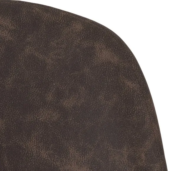 Athens Set of 2 Dining Chairs, Brown Faux Leather 6