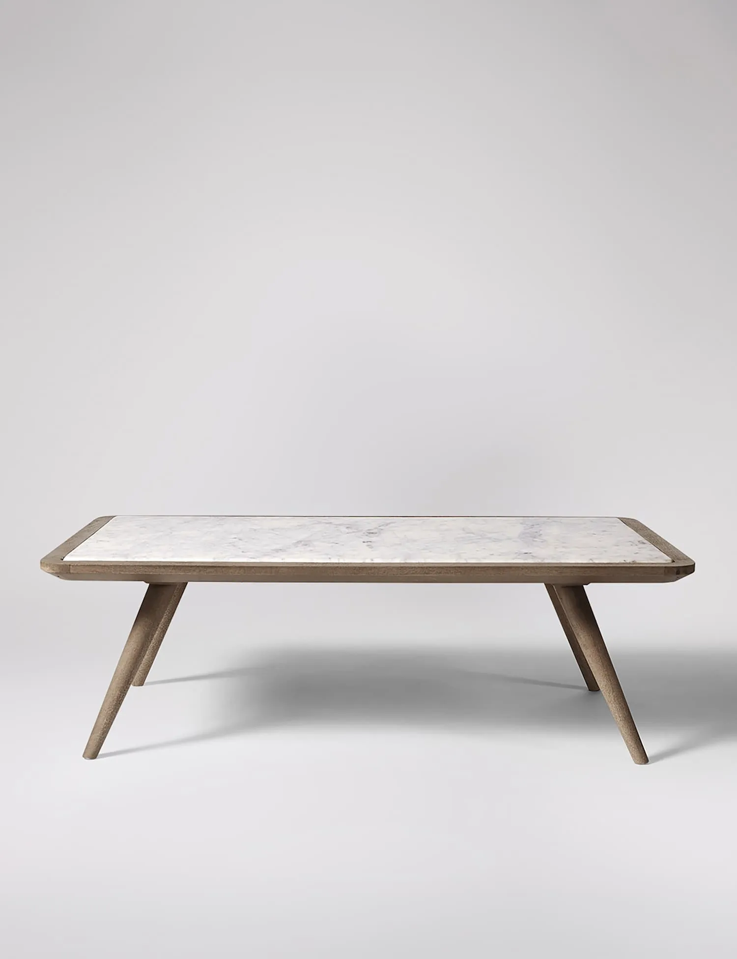 Swoon Lilleby Mango Wood White Marble Coffee Table White
