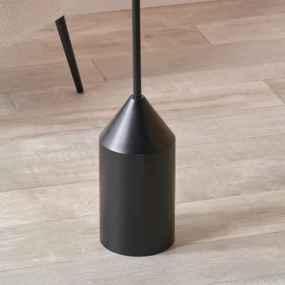 Pacific Lifestyle Oscar Metal and Linen Structured Floor Lamp 2
