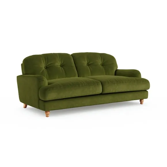 Martha Matte Plush Velvet 3 Seater Sofa 6