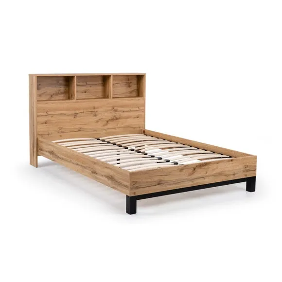 Bali Bookcase High Back Bed Frame 2