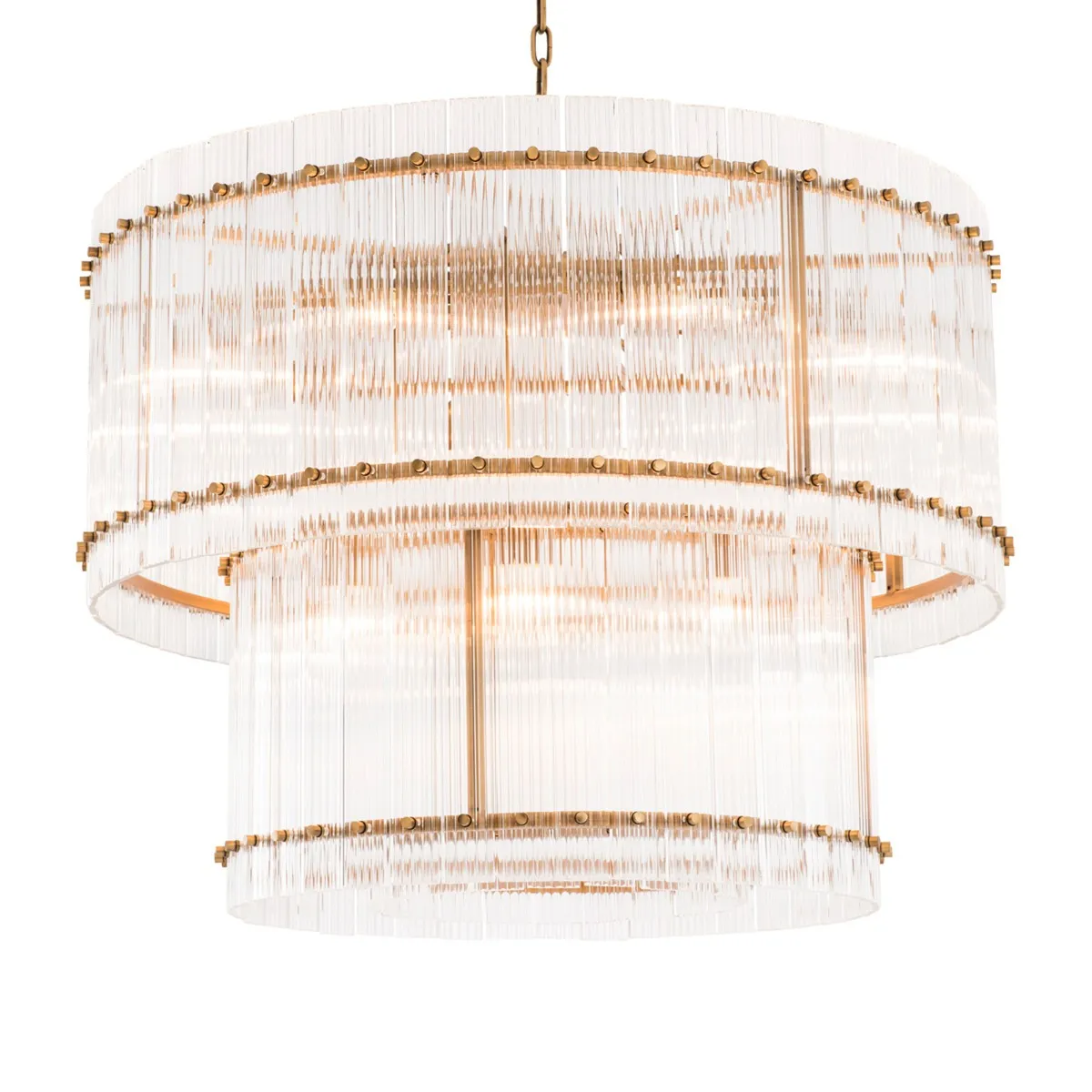 Eichholtz Ruby Chandelier L Antique Brass Finish Glass | Barker & Stonehouse 2