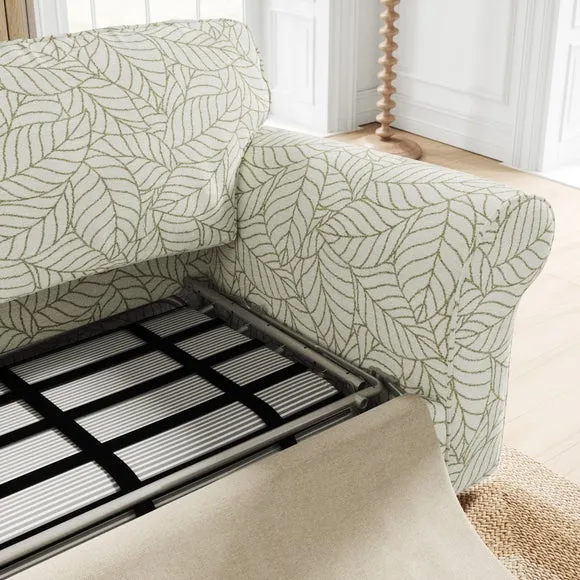Flori Woven Leaf Fabric 2 Seater Sofa Bed 3