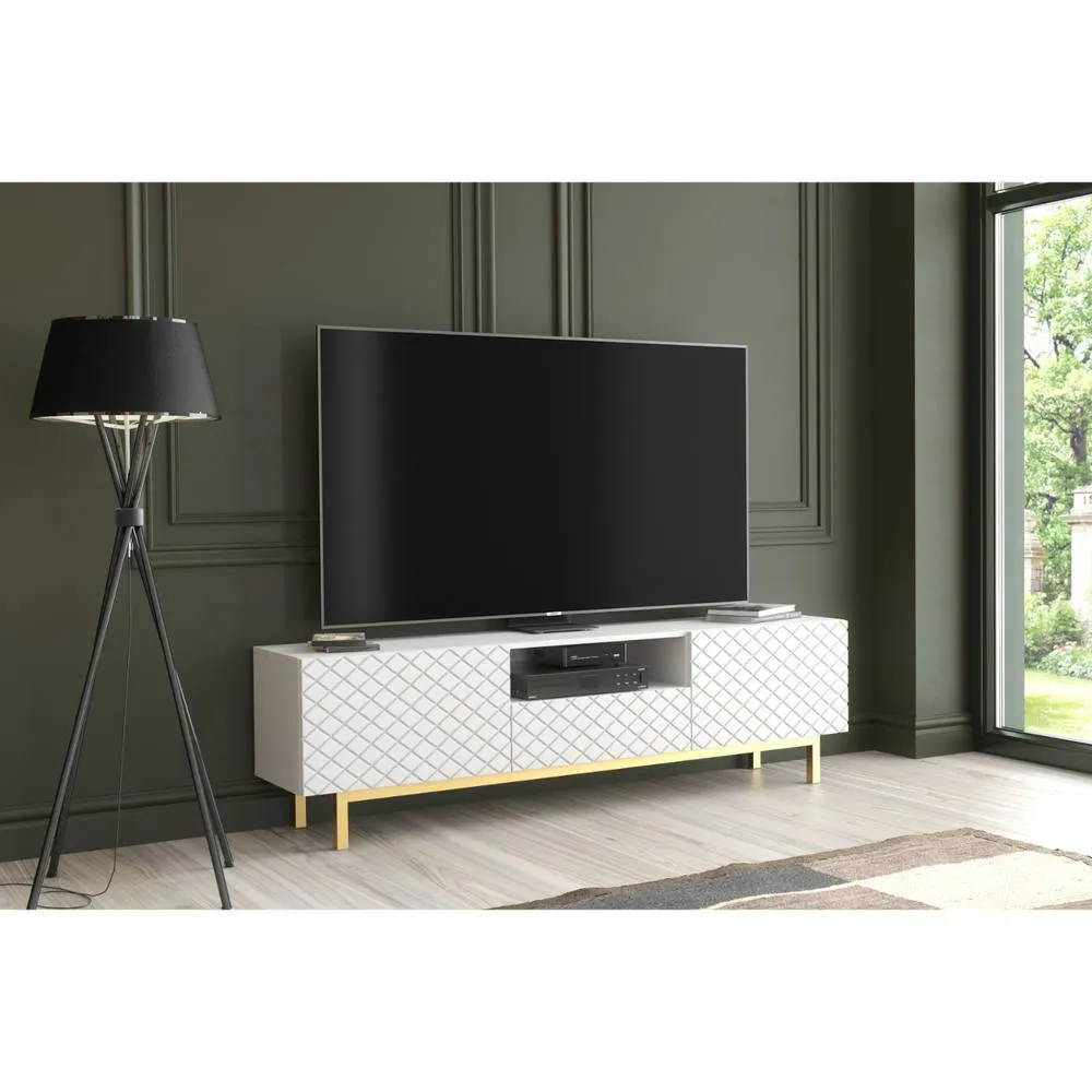 Creative Furniture Diamond Luxe TV Unit 180cm - White 6