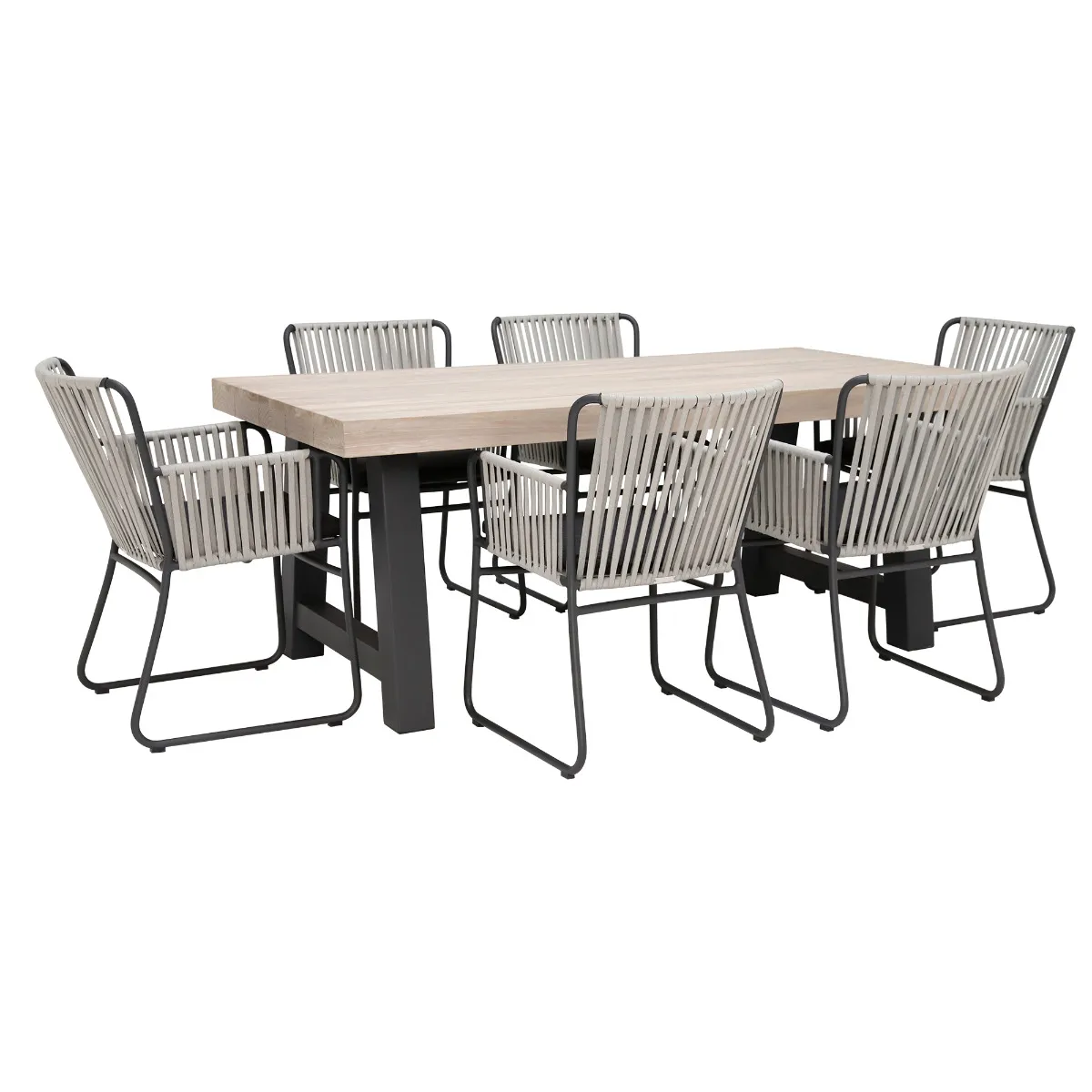 Beach Garden Dining Table and 6 Duke Dining Armchairs
