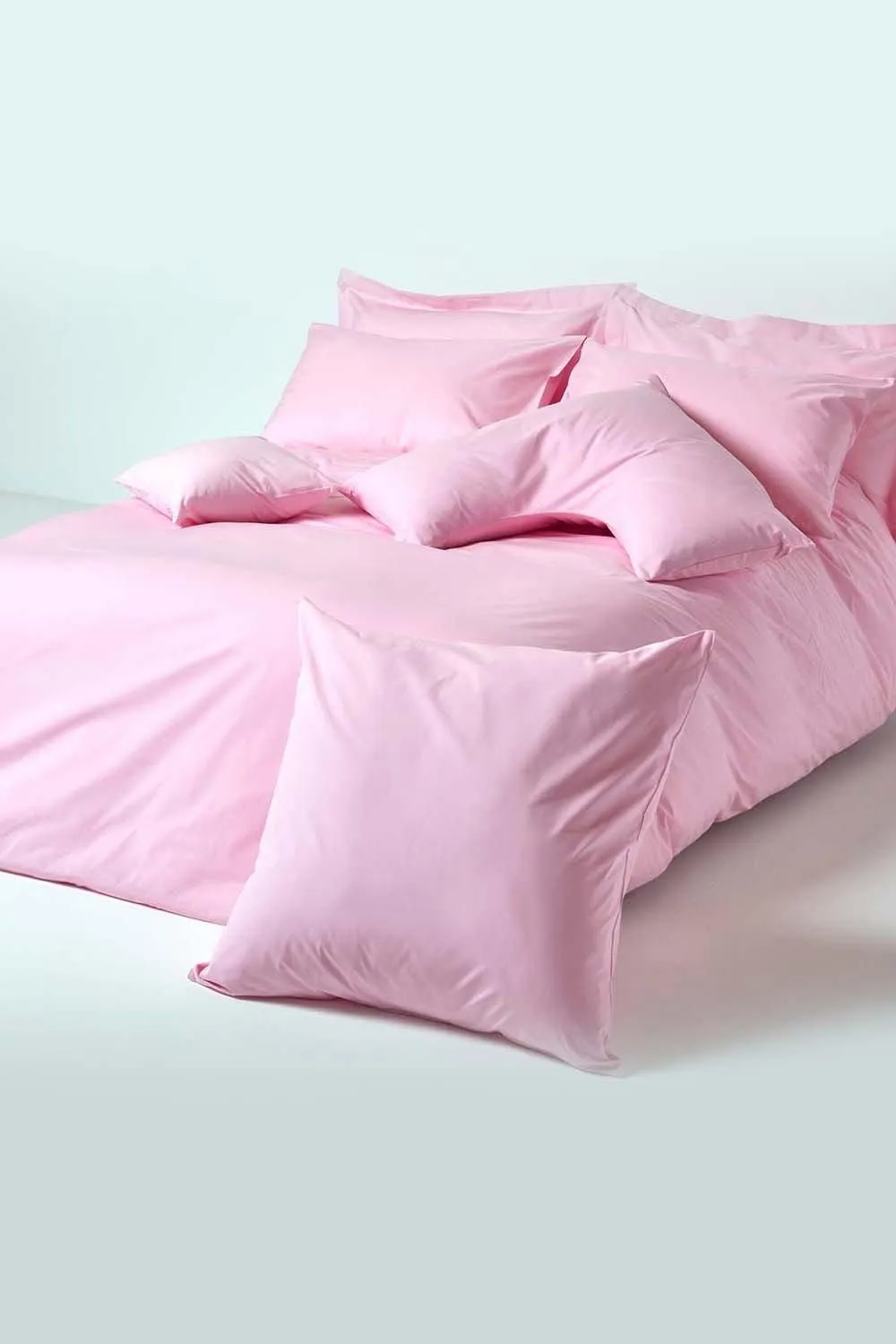 Homescapes Egyptian Cotton Housewife Pillowcase 200 TC, Standard Size in Pink 5