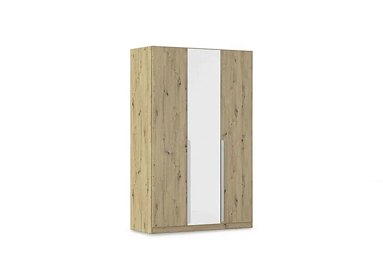 Freja 136cm 3 Door Hinged Two Toned Wardrobe - Alpine White