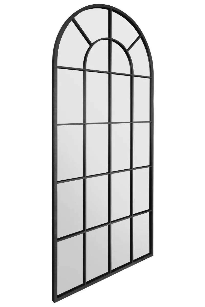 MirrorOutlet Black Framed Arched Window Garden Mirror 71" X 33.5" (180x85CM) 4