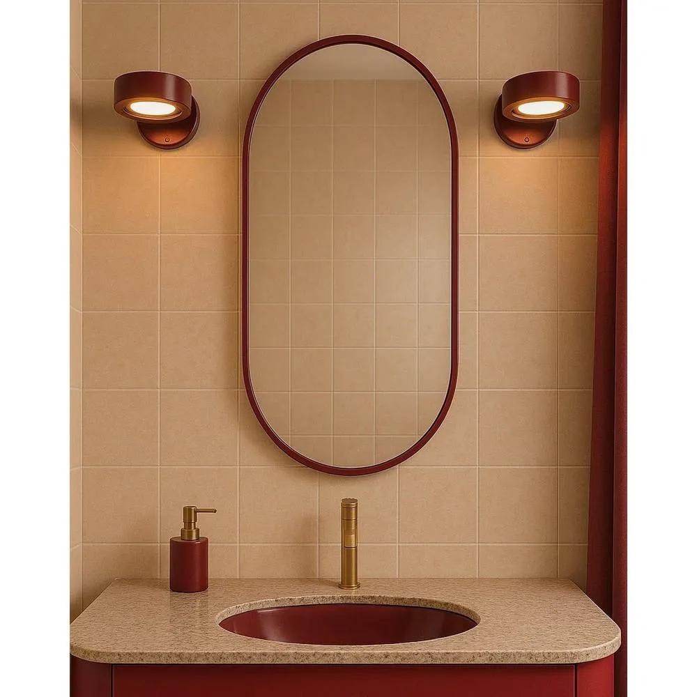 Netlighting Lotus Adjustable Up & Down Wall Lamp Burgundy GX53 2