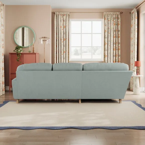 Martha Vintage Velvet Full Corner Sofa 3