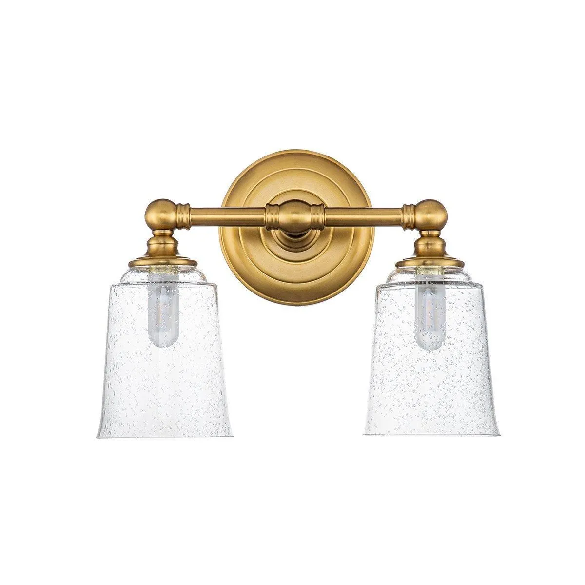 Netlighting Feiss Hugeunot Lake Wall Lamp Burnished Brass IP44 in Yellow 2