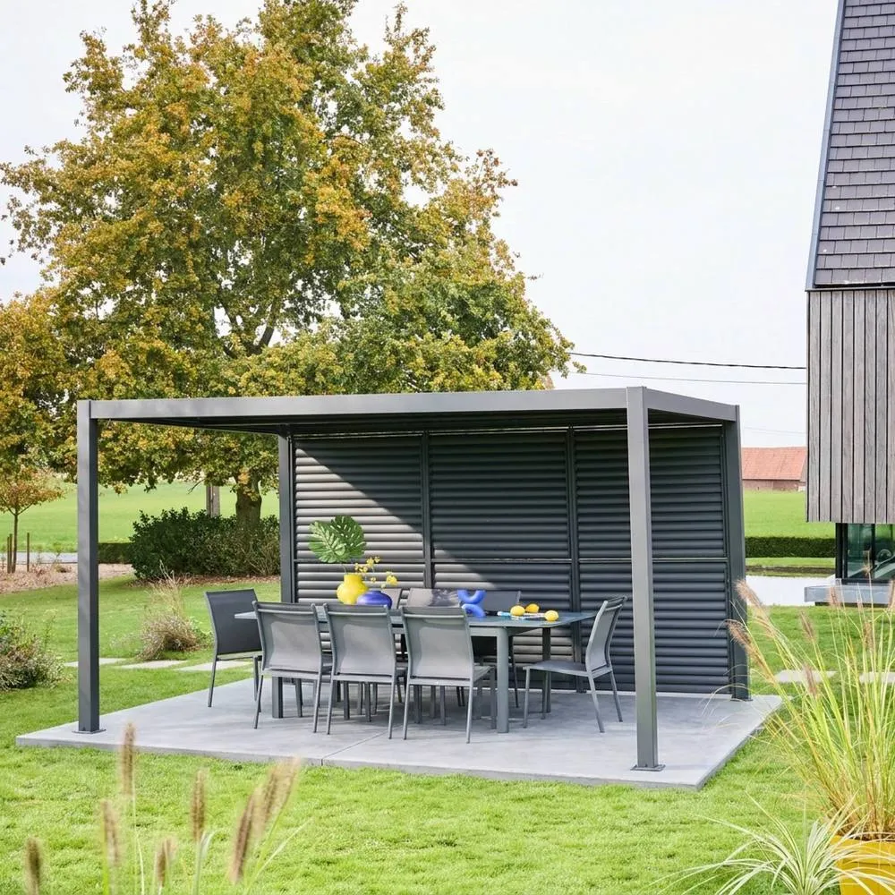 sweeek Adjustable louver panel 130cm for Triomphe pergola 4x3m in Dark Grey 3