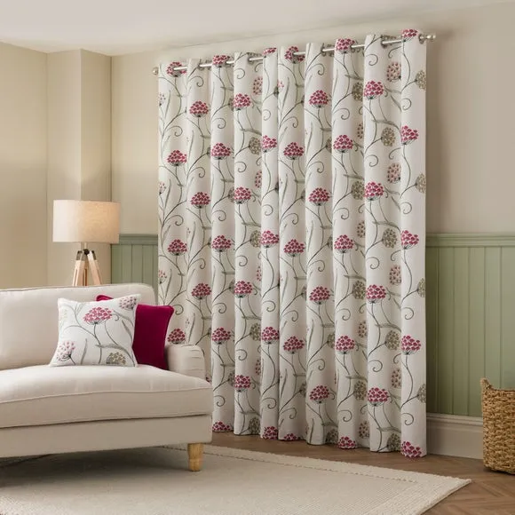 Embroidered Allium Eyelet Curtains 4