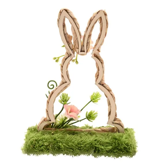 Eggstraordinary Gift Co. Faux Flower Standing Bunny Decoration 4