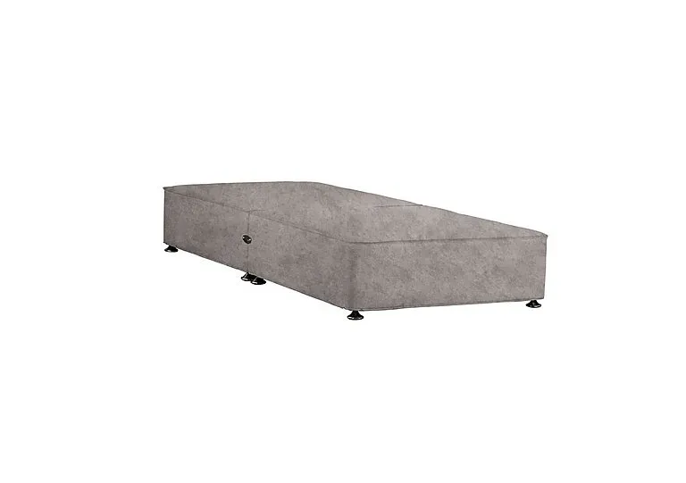 Shallow Divan Base - Single - Daytona Silver