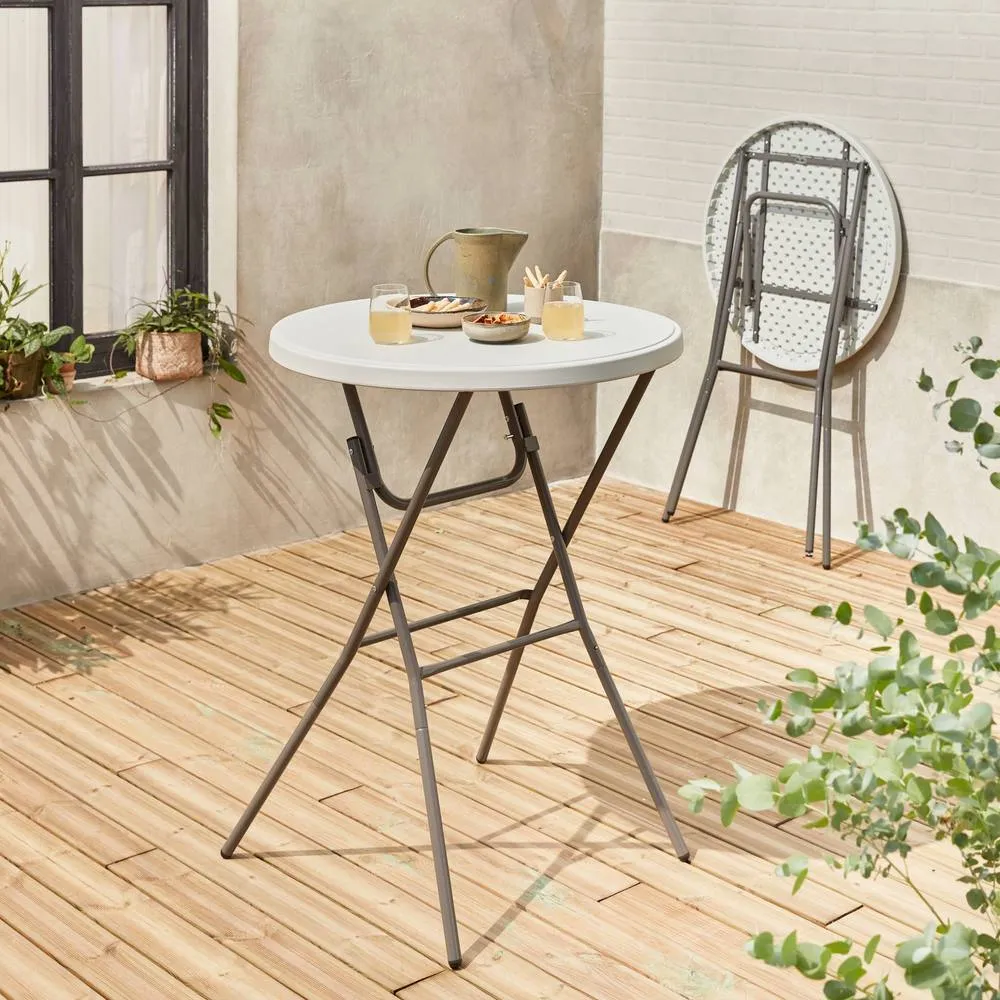 sweeek Pair of foldable high tables in White 6