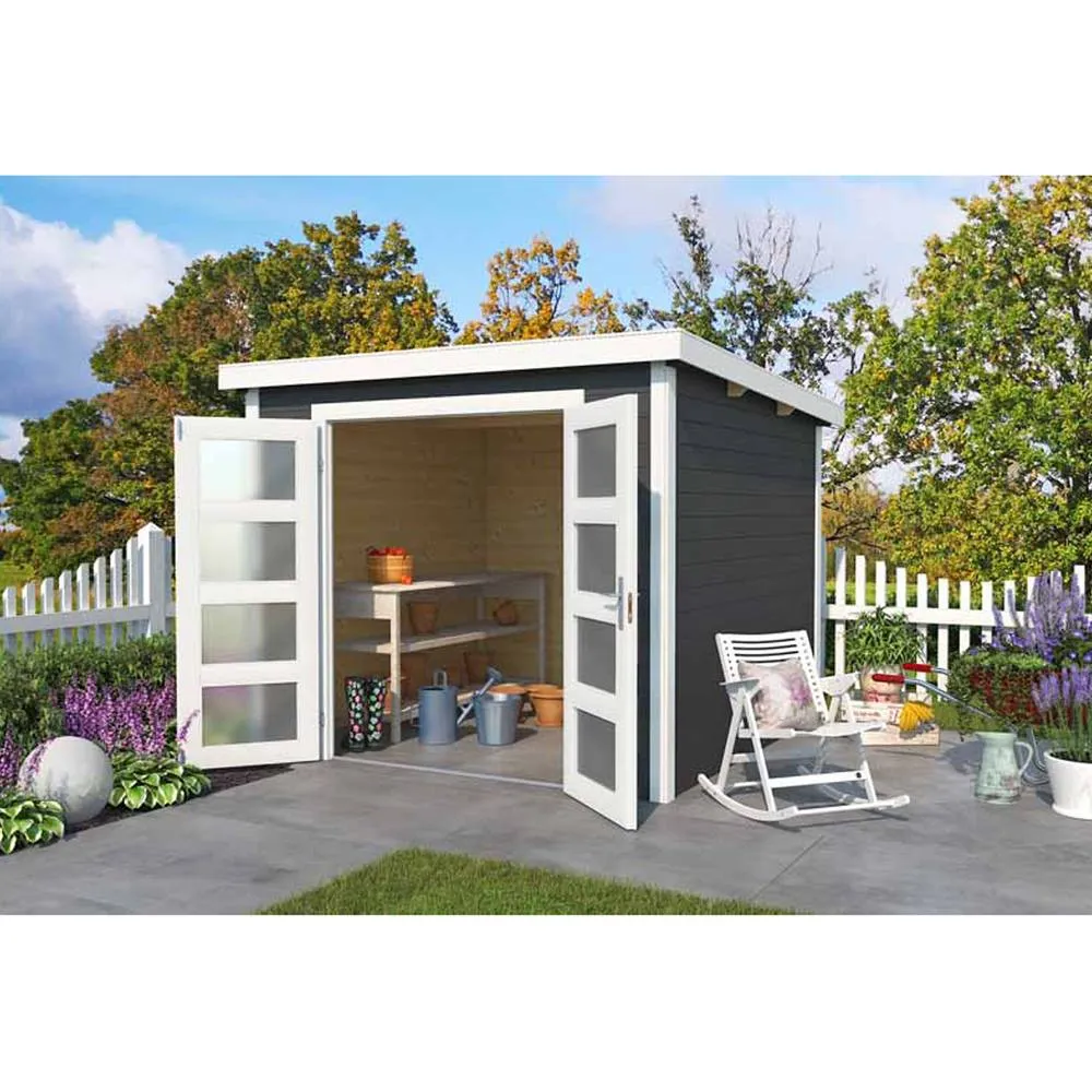 Lasita Maja Ltd Zambezi 3-Log Cabin, Garden Room, Home Office - L270xW224.6xH210.9 cm in Natural 4