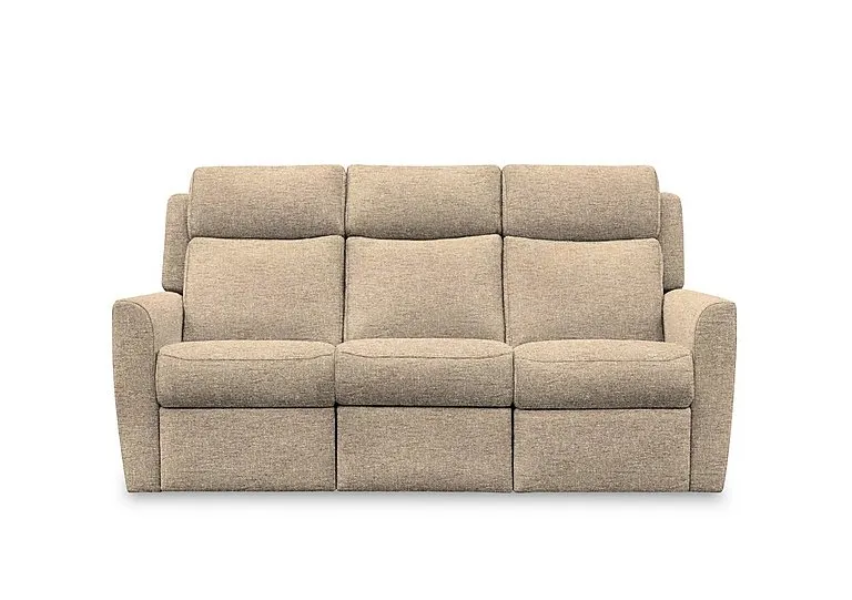 Wren 3 Seater Fabric Recliner Sofa with Headrests and Power Lumbar - Dapple Sparrow