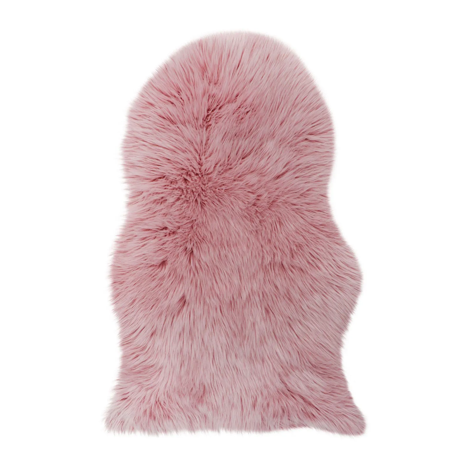 Single Pelt Faux Sheepskin Rug Pink